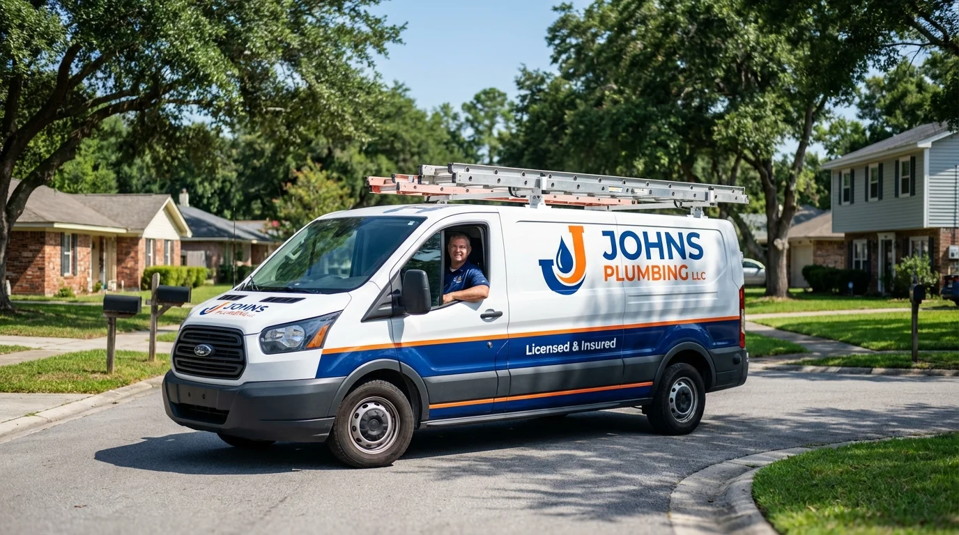 Johns Plumbing LLC service van in Russell Springs, KY
