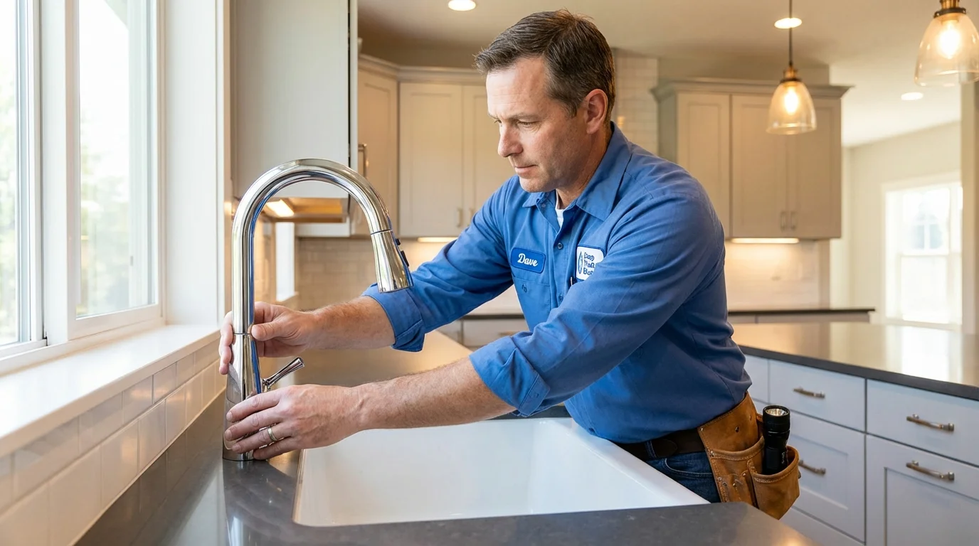 Kitchen faucet installation by Johns Plumbing LLC in Russell Springs